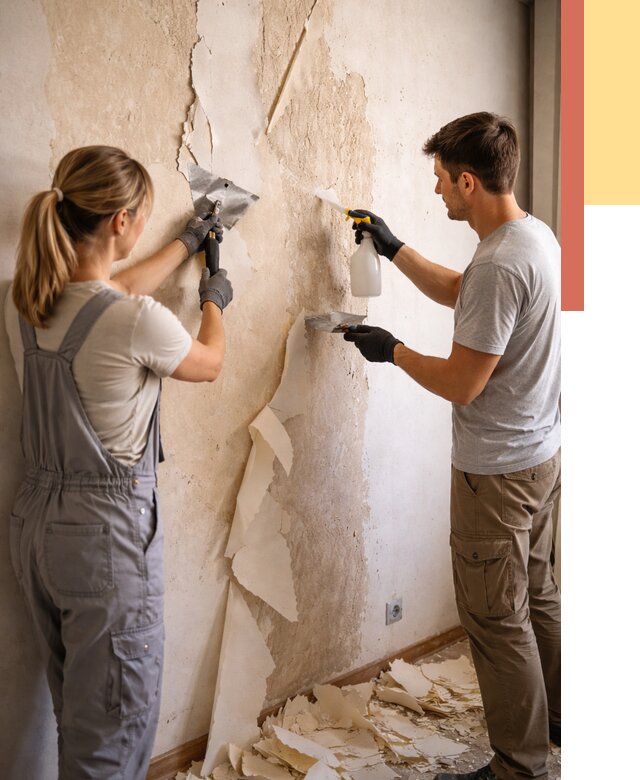 Снятие старых обоев в Феодосии от 5333 руб. под ключ недорого | ОТДЕЛОЧНИК-Фдс