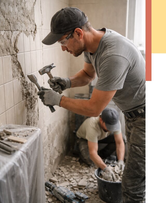 Демонтаж плитки со стен в Феодосии от 863 руб. — быстро и недорого | ОТДЕЛОЧНИК-Фдс