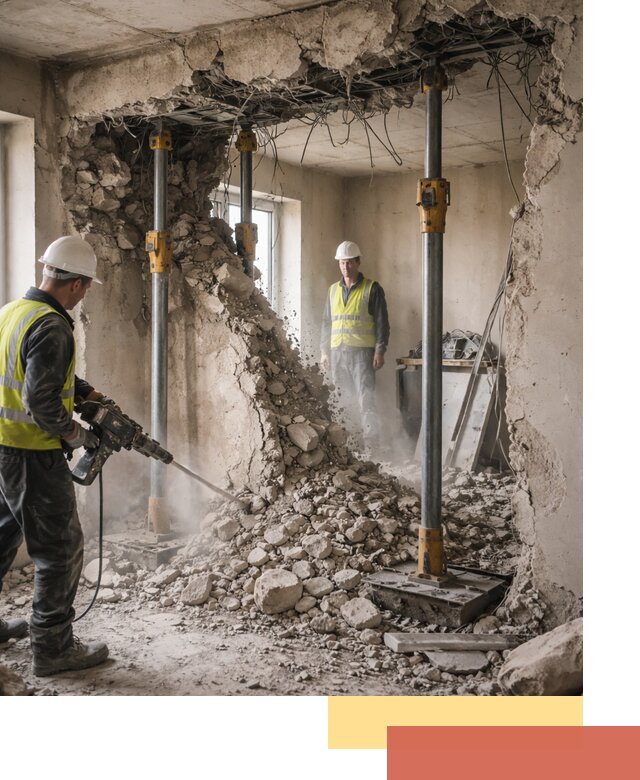 Снос несущих стен в Феодосии с гарантией безопасности и качества