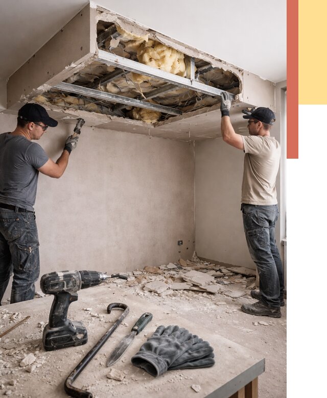 Демонтаж короба из гипсокартона в Феодосии от 1544 руб. — быстро и недорого | ОТДЕЛОЧНИК-Фдс