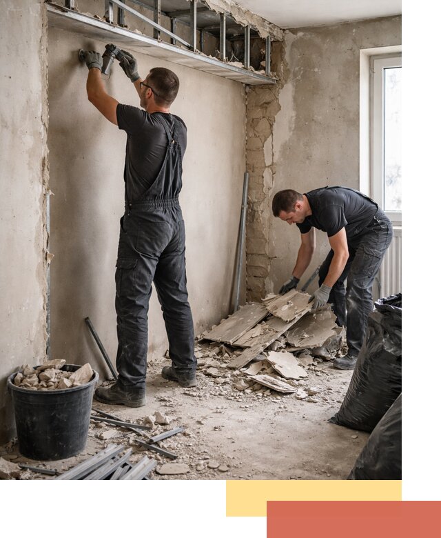 Демонтаж короба из гипсокартона в Феодосии быстро и аккуратно