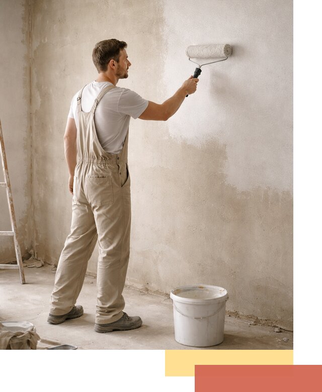 Грунтовка стен под отделку в Феодосии профессиональным раствором