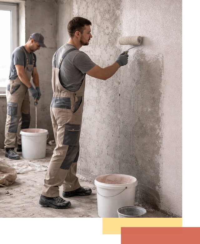 Нанесение бетоноконтакта на стены в Феодосии для последующей отделки