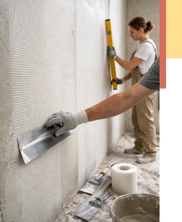 Армирование стен стеклосеткой в Феодосии от 3251 руб. под ключ | ОТДЕЛОЧНИК-Фдс