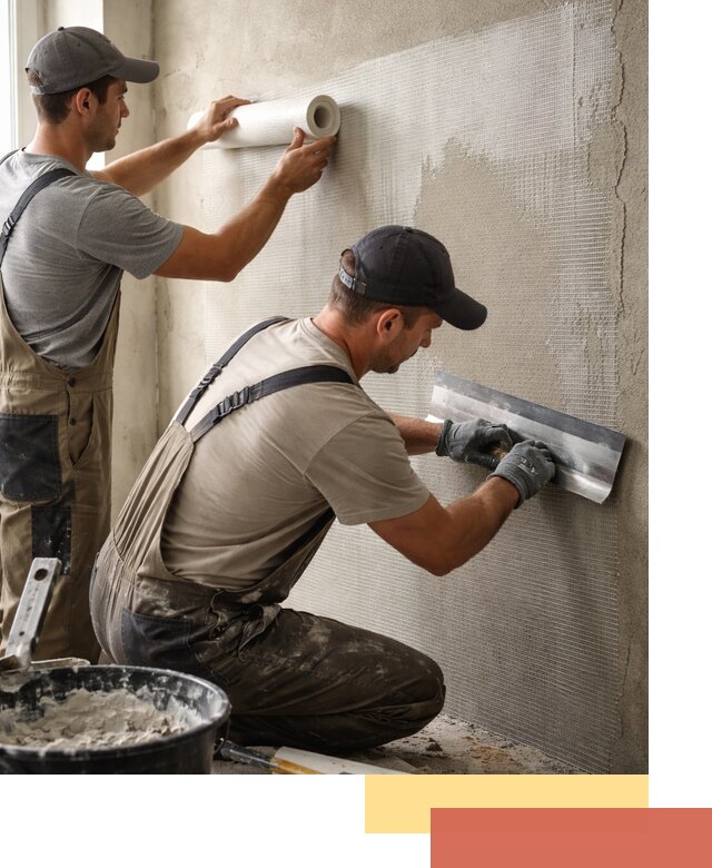 Армирование стен стеклосеткой в Феодосии для прочной отделки