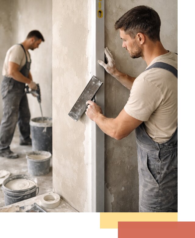 Выведение углов стен в Феодосии: монтаж и оштукатуривание