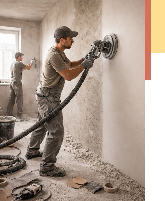 Шлифовка стен в Феодосии от 1219 руб/м2 — быстро и недорого | ОТДЕЛОЧНИК-Фдс