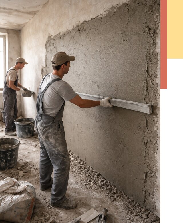 Цементная штукатурка стен в Феодосии от 4571 руб/м2 — быстро и недорого | ОТДЕЛОЧНИК-Фдс