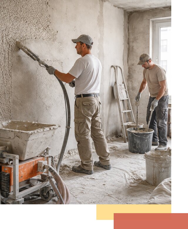 Машинная штукатурка стен в Феодосии — быстро и качественно