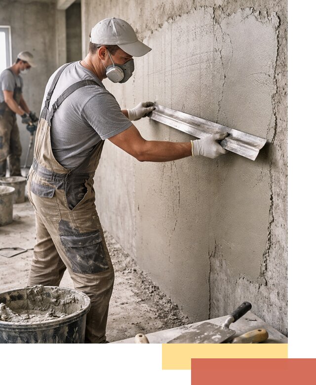 Штукатурка бетонных стен в Феодосии качественно и долговечно