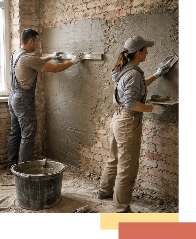 Штукатурка кирпичных стен в Феодосии — качественно и надежно