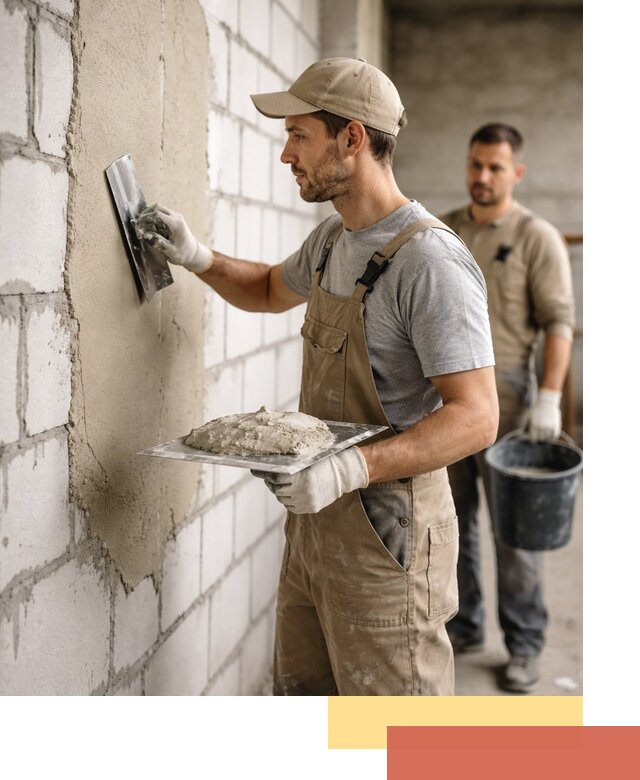 Штукатурка стен из газобетона в Феодосии под ключ