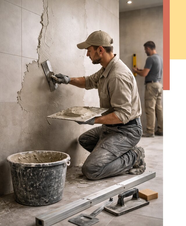 Штукатурка стен в ванной в Феодосии от 4571 руб./м² — выравнивание под ключ | ОТДЕЛОЧНИК-Фдс