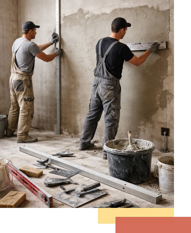 Профессиональная штукатурка стен под плитку в Феодосии