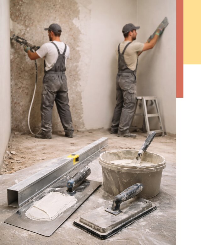 Штукатурка стен под обои в Феодосии от 4571 руб./м2 — выравнивание под обои | ОТДЕЛОЧНИК-Фдс