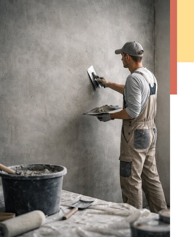 Декоративная штукатурка под бетон в Феодосии от 2540 руб./м² — нанесение под ключ | ОТДЕЛОЧНИК-Фдс