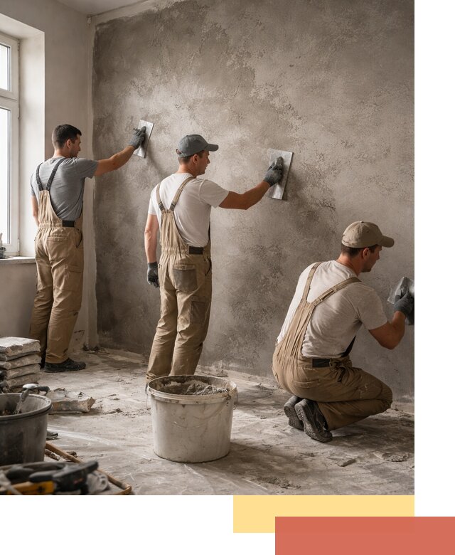 Декоративная штукатурка под бетон в Феодосии для стен и потолков