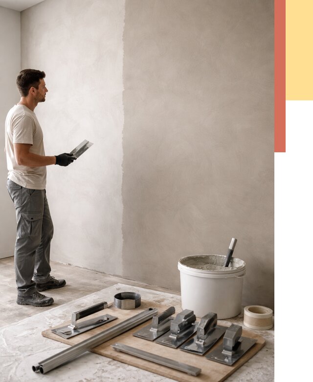 Нанесение микроцемента на стены в Феодосии от 3251 руб./м2 под ключ | ОТДЕЛОЧНИК-Фдс