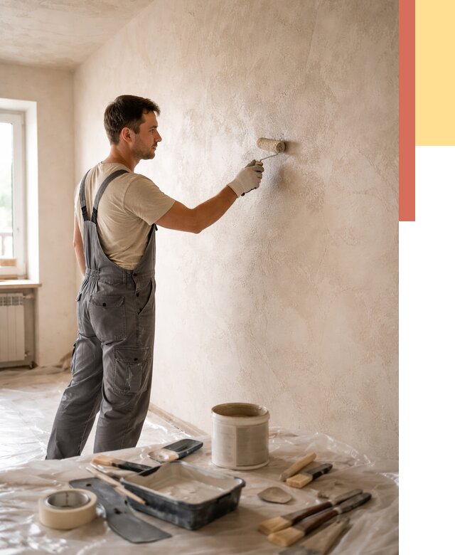 Нанесение лессирующей краски по декоративке в Феодосии от 1778 руб. | ОТДЕЛОЧНИК-Фдс