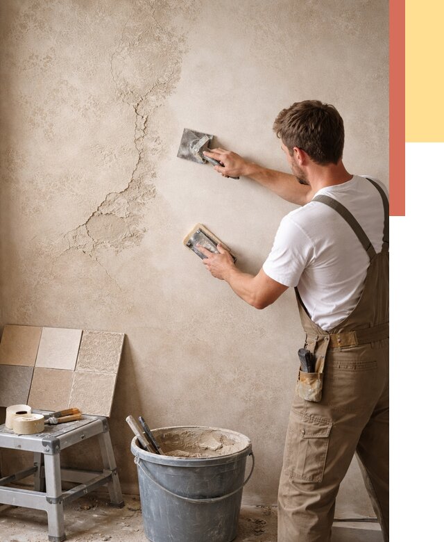 Ремонт декоративной штукатурки в Феодосии от 4571 руб. под ключ | ОТДЕЛОЧНИК-Фдс