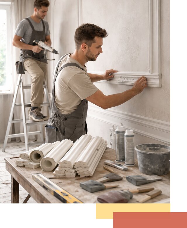 Монтаж лепнины на стены в Феодосии профессионально и качественно