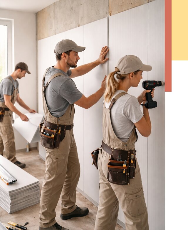 Монтаж ПВХ панелей на стены в Феодосии от 457 руб/м2 — быстро и недорого | ОТДЕЛОЧНИК-Фдс