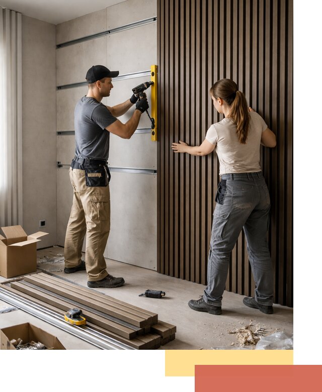 Монтаж реечных панелей на стены в Феодосии