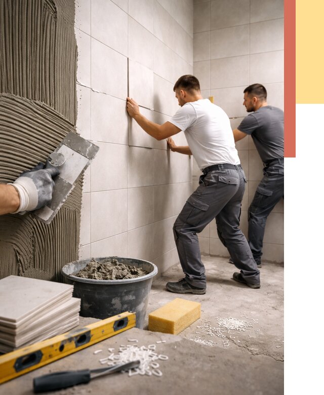 Укладка плитки на стены в Феодосии от 863 руб. — качественно и недорого | ОТДЕЛОЧНИК-Фдс