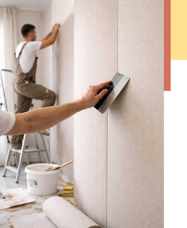 Поклейка текстильных обоев в Феодосии от 4571 руб. под ключ | ОТДЕЛОЧНИК-Фдс