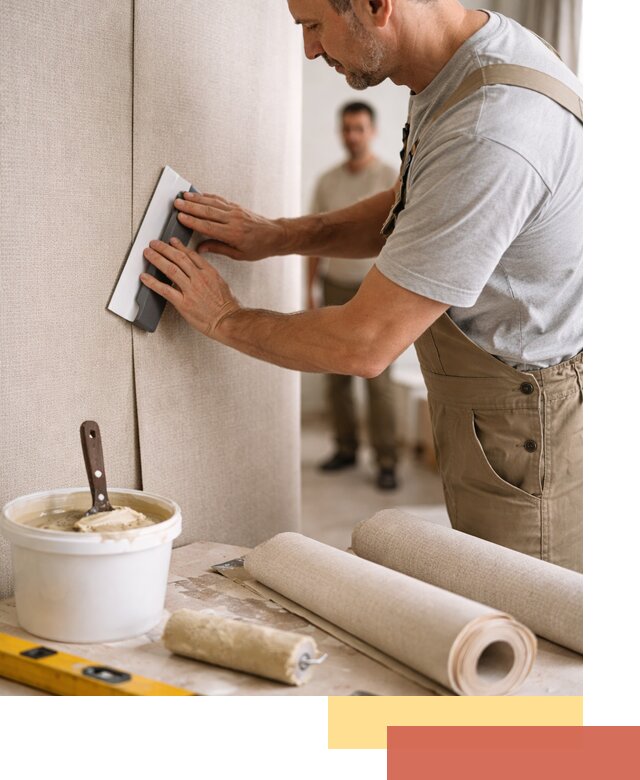 Поклейка текстильных обоев в Феодосии профессионально и аккуратно