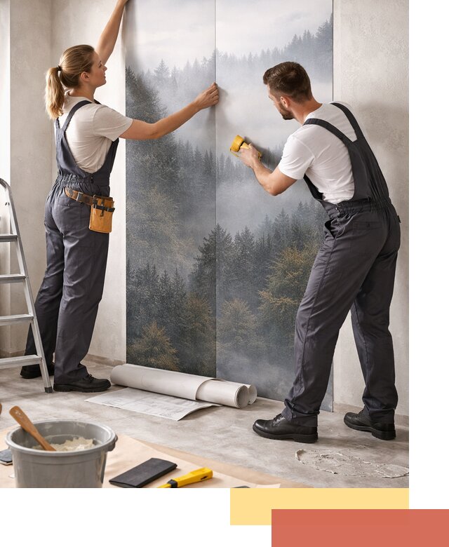 Поклейка фотообоев профессионально в Феодосии под ключ