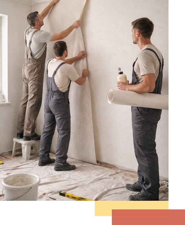 Оклейка стен обоями в Феодосии — качественно и профессионально