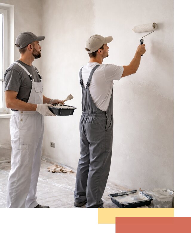 Покраска стен водоэмульсионной краской в Феодосии