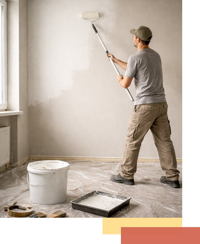 Покраска стен латексной краской в Феодосии качественно и быстро