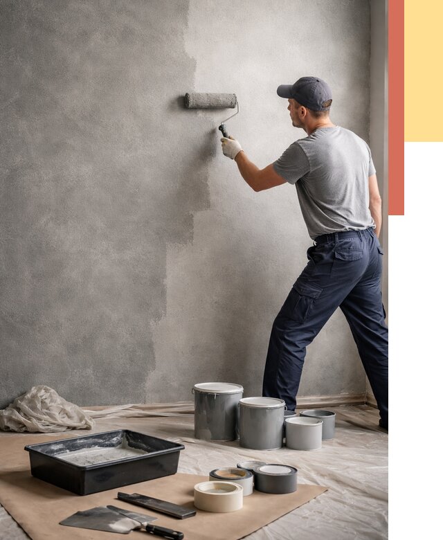 Покраска стен под бетон в Феодосии от 660 руб. за м2 — быстро и недорого | ОТДЕЛОЧНИК-Фдс