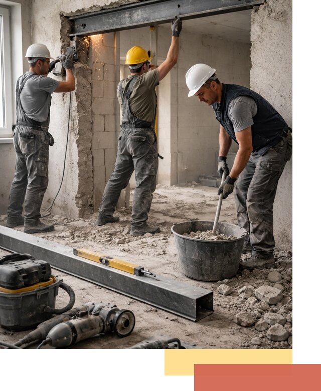 Создание проемов в стенах и несущих конструкциях в Феодосии