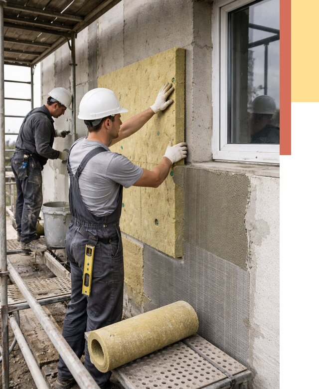 Утепление стен в Феодосии от 4368 руб. под ключ — быстро и недорого | ОТДЕЛОЧНИК-Фдс