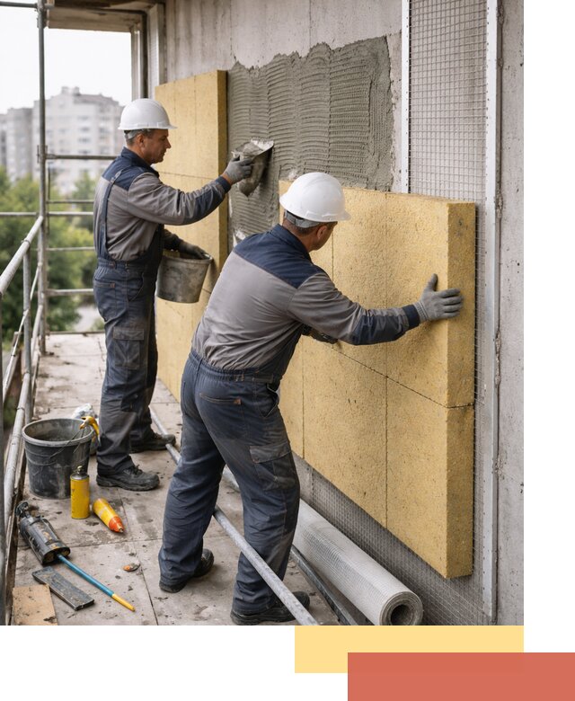 Утепление стен зданий и домов в Феодосии качественно и надежно