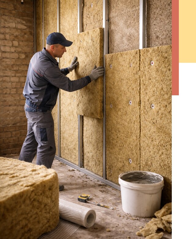 Утепление стен минватой в Феодосии от 1371 руб./м2 — недорого и быстро | ОТДЕЛОЧНИК-Фдс