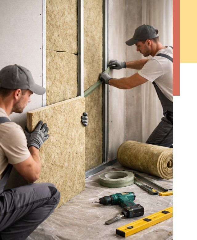 Шумоизоляция стен в Феодосии под ключ от 1879 руб. | ОТДЕЛОЧНИК-Фдс