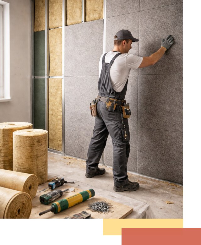 Профессиональная шумоизоляция стен в Феодосии для квартиры и офиса