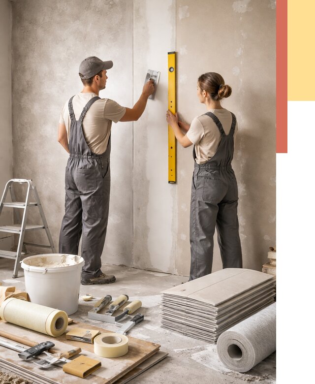 Отделка стен в Феодосии от 1524 руб/м² — недорого, быстро, под ключ | ОТДЕЛОЧНИК-Фдс