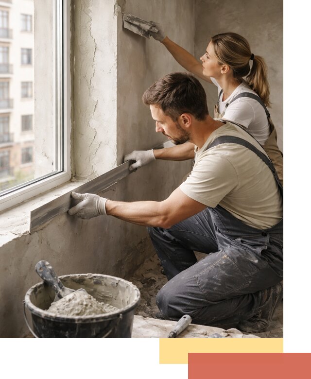 Штукатурка откосов дверей и окон профессионально в Феодосии