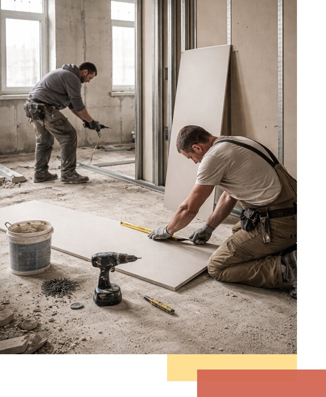 Кладка перегородок из ПГП под ключ в Феодосии