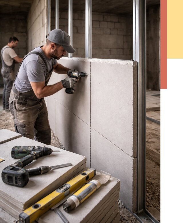 Кладка влагостойких перегородок ПГП в Феодосии от 1219 руб. под ключ | ОТДЕЛОЧНИК-Фдс