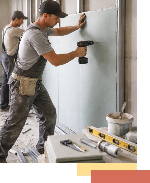 Кладка влагостойких перегородок ПГП в Феодосии