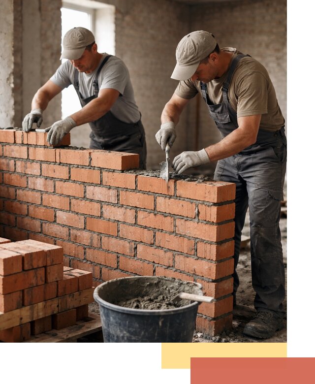 Кладка кирпичных перегородок под ключ в Феодосии