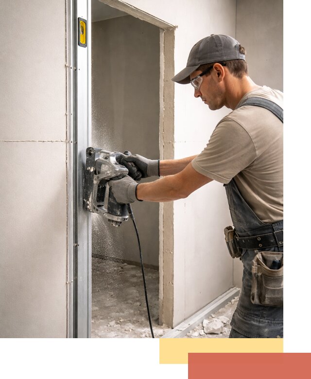 Устройство дверного проема в перегородке в Феодосии