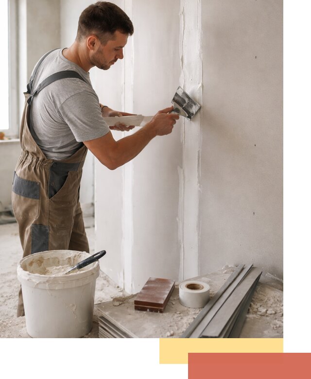 Шпаклевка перегородок из гипсокартона в Феодосии качественно и быстро