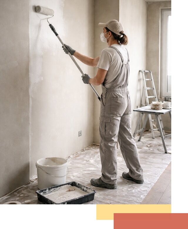 Покраска перегородок из гипсокартона в Феодосии качественно и недорого